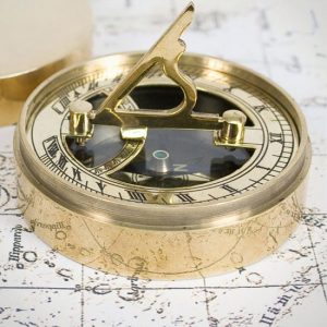 Brass Compass and Sundial – Personalised and classy