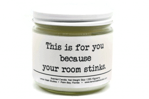 Funny Scented Candle – A joke gift for the messy youngster