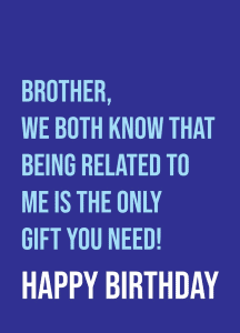 Rude and/or Funny Birthday Card – Last-minute gift for your brother