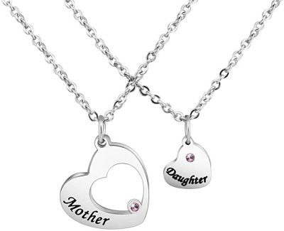Mother Daughter Necklace Personalised gift for a daughter from mum