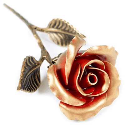 Hand Forged Iron Rose - A romantic iron anniversary gift for her