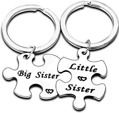 Silver Sister Keyring - Christmas gift for sister’s cracker