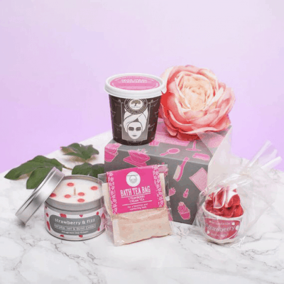 Strawberries and Cream Pamper Pack - A luxurious way to relax and recharge