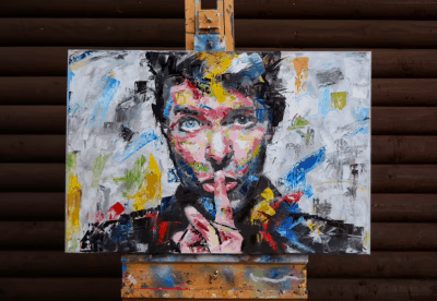 Contemporary Original David Bowie Oil Painting An exclusive gift for her suitable for all art lovers