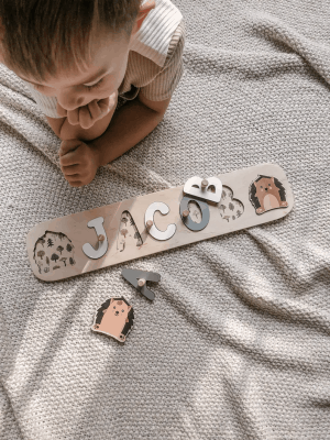 Custom Baby Name Wooden Puzzle – Sweet personalised gift for Babys 1st birthday