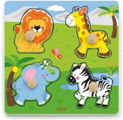Knob Wooden Puzzle – A great learning gift for a 1 year old boy
