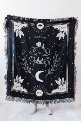 Zodiac Sign Throw Blanket – A special birthday gift based on her star sign