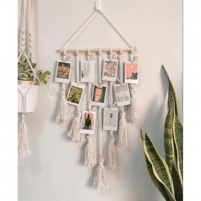 Macrame Photo Hanger – A chic and arty present for 9 year olds
