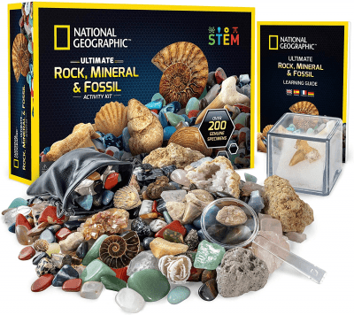 Rock and Mineral Kit – Unique and educational STEM gift for 10 year old boys