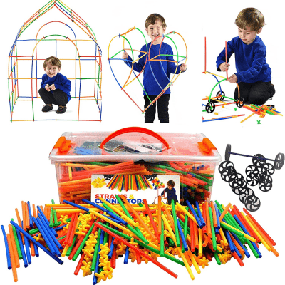 Straw Connectors Building Kit – Educational toys for a 4 year old