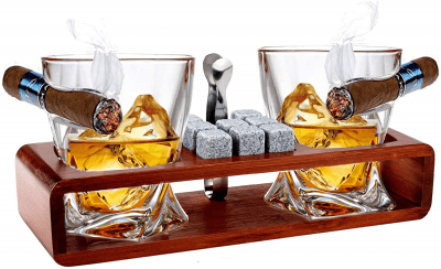 Cigar Whiskey Glass Set – Best whiskey gift set for cigar lovers