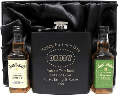 Hip Flask Gift Set – Personalised Jack Daniels gifts
