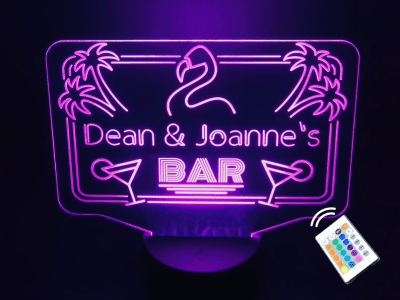 Neon Home Pub Sign – Personalised beer gifts