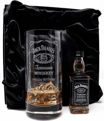 Personalised Highball Glass Gift Set – Jack Daniels gift box