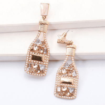 Champagne Earrings – Fashionable gift idea for champagne drinkers
