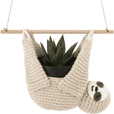 Cute Hanging Planter – Sloth gift ideas for outdoors