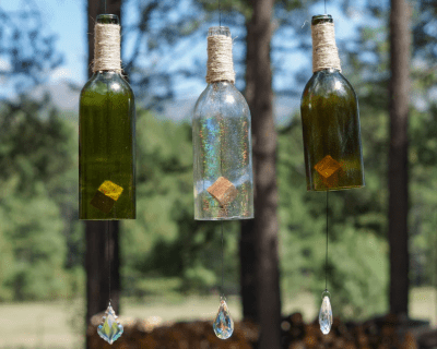 Windchime Made from Wine Bottles – Sweet and thoughtful handcrafted wine themed gift idea