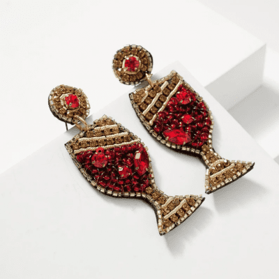 Wine Themed Earrings – Stylish one of a kind gift idea for fashionable wine lovers Wine Themed Earrings – Stylish one of a kind gift idea for fashionable wine lovers