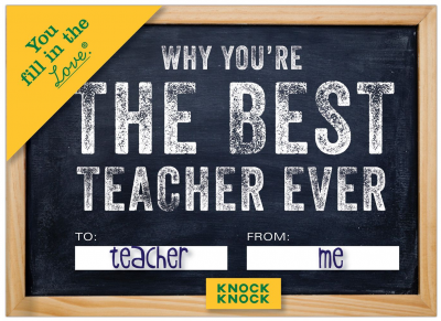 Best Teacher Ever Fill in Book – Teacher leaving gifts