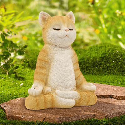 Cat Yoga Garden Figurine – Funny yoga gifts UK