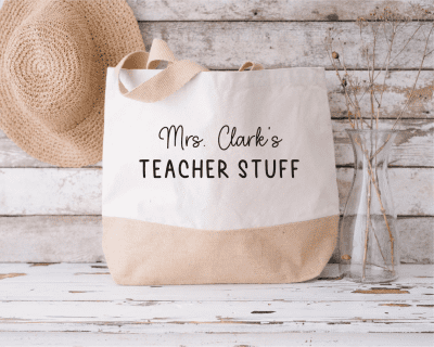 Custom Tote Bag with Name – Personalised teacher gifts