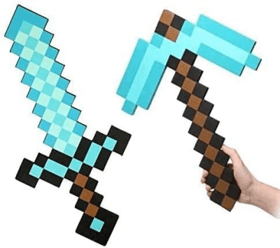 Foam Pickaxe and Sword – Best Minecraft gifts to spark their imagination