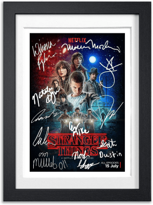 Framed Autographed Cast Poster – Best Stranger Things Gifts