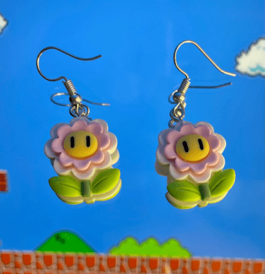 Super Mario Earrings Set – Stylish gift for geeky girls